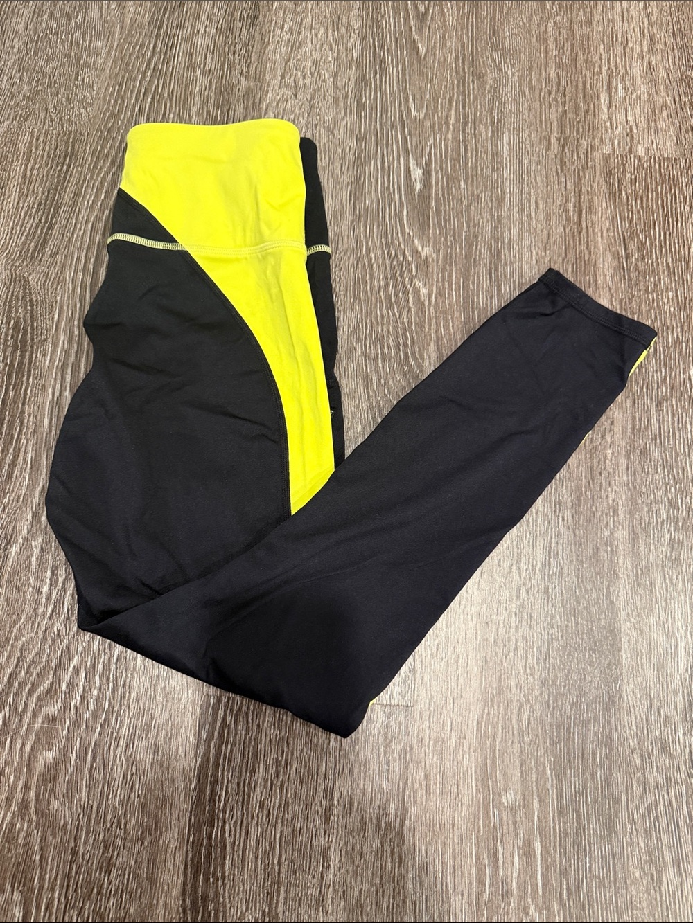 Fabletics Black and Yellow Women's Active Leggings.  Size - Medium